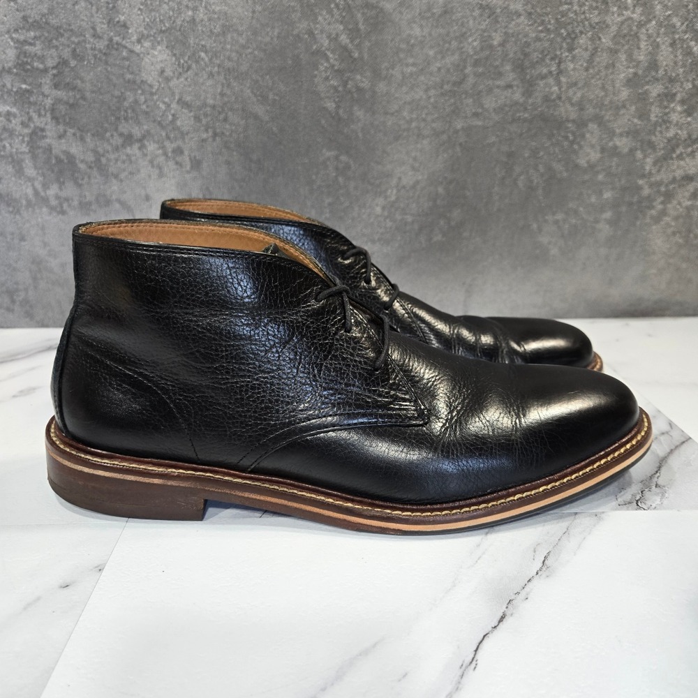 Cole Haan Barron Mens 9M Black Leather Chukka Desert Boots Ankle Lace Up Casual